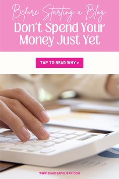 Don't spend money on blogging Spend Money, Blog Tools, Makeup Blog