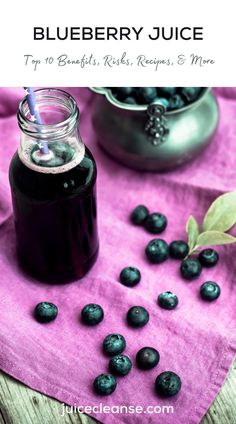 health benefits of blueberries | What is the benefit of drinking blueberry juice | blueberry juice benefits for skin | blueberry juice benefits and side effects Canning Blueberry Juice, Blueberry Juice Recipe Healthy, Blueberry Juicing Recipes, Blueberry Juice Recipe, Homemade Energy Drink, Blueberry Drinks, Blueberry Water, Juice Ad