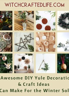 a collage of christmas decorations and crafts