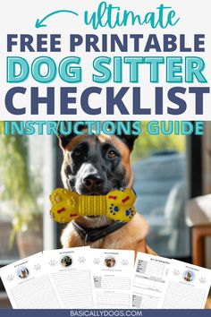 the ultimate guide to free printable dog sitter checklist for all your dogs