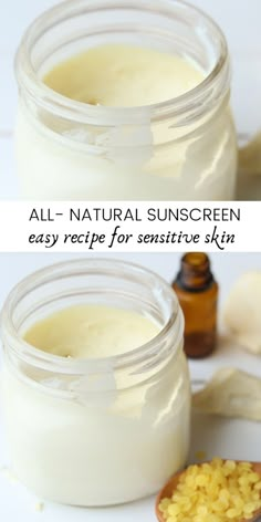 Beauty // Homemade sunscreen recipe. Homemade Sunscreen Natural Recipe, Homemade Sunscreen Recipe, Homemade Sunscreen Natural, Holistic Homemaking, Herbalist Garden, Diy Body Cream, Pool Protection, Natural Sunscreen Recipe, Natural Sunblock