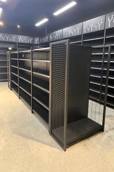 the shelves are empty and ready to be used