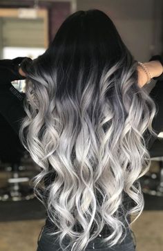 White Ombre Hair, Blonde Ombre Hair, Grey Hair Wig, Best Ombre Hair, Hair Color Blonde Highlights, Ash Blonde Hair Colour, Ombre Hair Blonde, Silver Hair Color