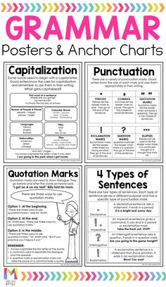 an anchor chart with the words and numbers for each subject in this text, you can use