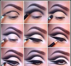 I wanna rock it like a Drag Queen!!! Eyeliner Idea, Double Eyeliner, Make Up Tutorials, Makijaż Smokey Eye, Stage Makeup