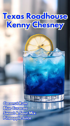 Texas Roadhouse Kenny Chesney Drink Kenny Chesney Drink, Summer Drink Recipes Alcoholic, Sweet Mixed Drinks Alcohol, Alcoholic Drinks Recipes, Pub Cocktails, Cocktail Inspiration, 4th Of July Cocktails, Liquor Recipes, Cocktail Drinks Alcoholic