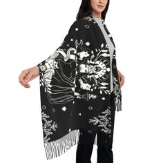 Our Hekate the Triple Goddess Scarves boast intricate patterns and symbols honoring the powerful Triple Goddess. Embrace your strength and femininity with these mysteriously magical designs, ideal for adding gothic glamour to any outfit. Prepare to be amazed by the luxuriously soft spun polyester material of our incredible scarves! Our generous scarves measure a remarkable 28 inches by 77 inches, providing you with ample coverage and endless styling possibilities. Get lost in the mythical world Occult Halloween, The Triple Goddess, Dark Bohemian, Gothic Glamour, Scarf Women Winter, Luxury Winter, Triple Goddess, Halloween Witch, Scarf Shawl