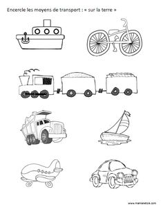 the transport and transportation worksheet for children