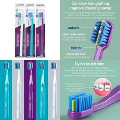 1. brand and super high quality. 2. Strong tension, good flexibility, large caliber, and easy to use. 3. The bristles are delicate and soft, massaging the gums, relieving discomfort caused by braces, deeply cleaning the cavity, and not damaging the gums. 4. Equipped with a dust cover, effectively preventing dust accumulation and brush damage during travel If you have any questions, please contact . Product Information: Brushing : nylon brush wire Brush handle : PP Heat resistance: 80  C Colors: Cleaning Braces, Braces Colors, Orthodontics Braces, Dental Teeth, Tooth Brush, Teeth Cleaning, Dust Cover, Brushing, Deep Cleaning