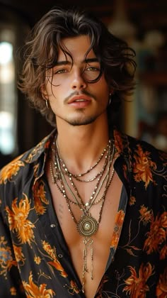 Long Hair Hairstyles For Men, Ocean Wave Crochet Hair, Man Buns, Bohemian Men, Hair Cut Guide, Bohemian Style Men, Long Hair Hairstyles, Luxurious Fashion, Boho Men