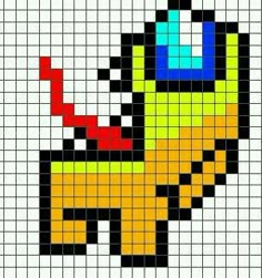 an image of a cross stitch pattern that looks like a pixel art piece, it is yellow and black