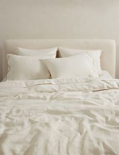 Essie soft, breathable hemp duvet cover in cream Duvet Bedding