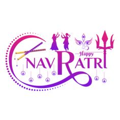 the logo for happy navratri