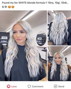 Cool Toned Bleach Blonde Hair, Shades Eq Platinum Toner, Redken Platinum Ice Toner, Redken Shades Eq Formulas Mushroom Blonde, Matrix Toners Blondes, Icy Blonde Hair Shades Eq, Platinum Blonde Shades Eq Formula, Platinum Blonde Toner Formula, White Blonde Toner Formula Redken