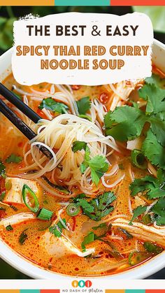 the best and easy spicy thai red curry noodle soup