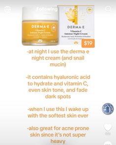 Fade Dark Spots, Even Skin Tone, Night Creams, Acne Prone Skin, Skin So Soft, Dark Spots, Probiotics, Hyaluronic Acid, Vitamin C