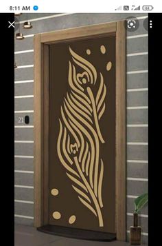 an open door with a decorative design on it