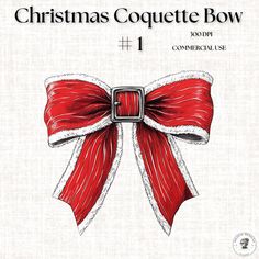 the christmas coquette bow is red and white