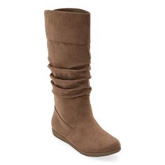 These St. John's Bay women's Korba tall slouch boots are a chic, comfy style you'll love wearing in cooler temps. They feature a flat traction sole for extra stability, a memory foam insole for greater comfort, a buckle overlay and pull-on design. Wear them over leggings or boots and a turtleneck. Features: Memory FoamAdditional Information: Traction Sole Provides Extra StabilityClosure Type: Pull OnFootwear Technology: Memory Foam InsoleShaft Circumference: 14 1/2 InchesBoot Shaft Height: 11 3/ Slouch Boots, Boots White, Slouched Boots, Comfy Fashion, Memory Foam, Heel Height, Turtle Neck, Women Shoes, Boots