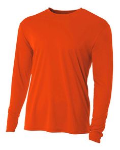 Men's Cooling Performance Long Sleeve T-Shirt - ATHLETIC ORANGE - M | A4 Men's Cooling Performance Long Sleeve T-Shirt in Orange Size Medium | Polyester Blank T Shirts, Wholesale Shirts, Crew Shirt, Crew Neck Shirt, Neck Shirt, Screen Print, Heat Transfer, Kids Shirts, Moisture Wicking