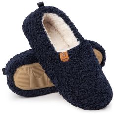 PRICES MAY VARY. Women's Classic Soft & Fuzzy Slipper: These cute slippers are cosy with a soft lining that is gentle against the skin Material: There is a soft sheepskin wool upper with a polar fleece lining for added warmth during the cold winter season Sole: This slipper is lightweight and features a high density memory foam insole carefully designed to ensure all day comfort and support Indoor & Outdoor Use: These slippers are made with a durable non-slip rubber sole so they are suitable for Comfortable Sandals, House Slippers, Purple Grey, Easy Wear, Dark Pink, Pink Grey, Memory Foam, Blue And Purple, Casual Shoes