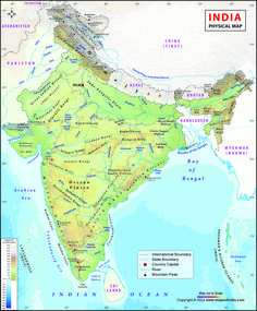 a map of india showing the major rivers