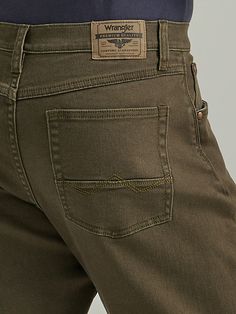 FIVE STARS FOR COMFORT Classic denim jeans made for casual comfort you can count on. The Wrangler® men's Five Star athletic fit jeans are specially made for a bit of extra room at the thighs to keep you comfortable throughout the day. The mid rise jeans have a tapered leg opening and 'W' back pocket embroidery. They're made from a flex fabric that moves alongside you and never holds you back. Mens Dress Jeans, Big Muscle Men, Big Muscle, Truck Flatbeds, Mens Outdoor Clothing, Pocket Embroidery, Athletic Fit Jeans, Workwear Jeans, New Mens Fashion