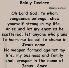 a poem written in black ink on white paper with the words, godly declare