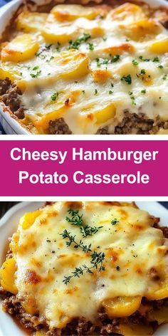 Ground Beef Potatoes, Hamburger Potato Casserole, Hamburger And Potatoes, Beef Potatoes, Potatoes And Cheese, Yummy Casserole Recipes, Easy Hamburger, Hearty Casseroles, Cheesy Casserole