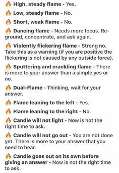 How To Control A Candle Flame Witchcraft, Witchcraft Flame Meanings, Candle Magick Flames, Candles For Witchcraft, Reading A Candle Flame, Candle Flame Language, How To Read Candle Flames Witchcraft, Candle Magic Flame Reading, How To Read A Flame