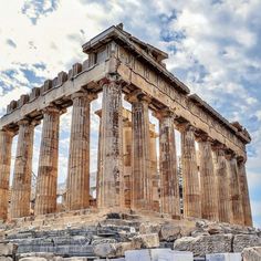 the parthenon is one of the most famous structures in the world, and it's not far from the acrobatic temple