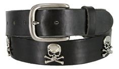 PRICES MAY VARY. 100% Full Grain Leather Belt strap 5 pirate skull and two crossing Bones Metal Concho Silver -finish metal buckle is removable 1.5"(38mm) Wide with a snap system to interchange your favorite buckles Measure around where you wear the belt, with your pants on, and order closest to that size. Five Pirate Crossbones metal conchos paired with our high quality Full Grain 100% leather strap. Buckle is interchangeable with any 1.5" wide or wider buckle. Sizing: Measure Around where you Skull Purse, Y2k Belt, Skull Accessories, Skull Shoes, Skull Bags, Spike Bracelet, Nice Belts, Skull Lover, Pirate Skull