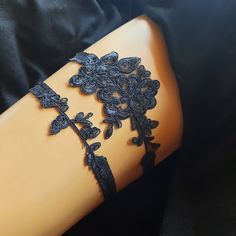 black lace lace garter set gothic wedding garter For lovers of mystery and fantasy soft and convenient never slip off stamps look very nice at night It would be a great gift for your loved one  black garter + black toss garter    Happy shopping Goth Garter, Black Leg Garter, Gothic Wedding Garter, Gothic Leg Garter, Garter Black Lace, Garter Black, Black Garter, Lace Wedding Garter Set, Black Lace Wedding