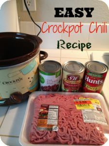 the crock pot chili recipe is ready to be cooked