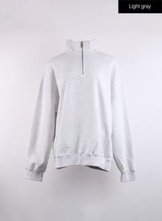 half-zip-sweatshirt-unisex-cj424 / Light gray Unisex Activewear, Activewear Details, Go Back To School, Hoodie Style, Lace Cami Top, Half Zip Sweatshirt, Athleisure Fashion, Gray Light, Detail Shop