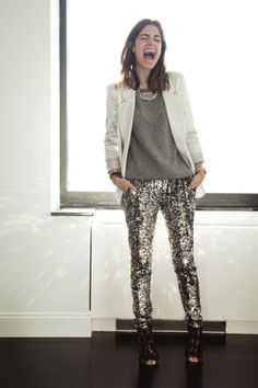 Isabel Marant for H&M sequins pants // Sparkly Pants, Chic Fits, Sequin Pant, Leandra Medine, Quoi Porter, Man Repeller, Holiday Attire, Sequin Pants