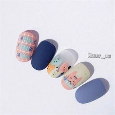 Animal Nail Art, Magic Nails, Anime Nails, Beauty Nails Design, Cute Nail Art Designs, Soft Nails, Cat Nails, Nail Styles