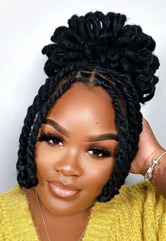 Dreads Styles For Wedding, Dreadlocks Styling Ideas, Loc Styling Ideas, Ras Hairstyles For Women, Dread Styles Women Short, Dreds Locs Black Women Styles Short, Palm Tree Hairstyle Locs, Dreadlocs Styling Ideas For Women, Loc Styled For Women