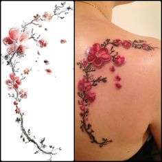 two pictures one with flowers and the other with watercolors on it's back