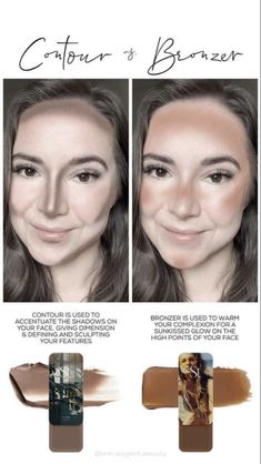 Bronzer Placement, Contour Vs Bronzer, Saint Makeup, Face Contouring Makeup, Makeup Tutorial Foundation, Senegence Makeup, Makeup Help