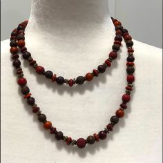 Wood Tone Beaded Necklace By New York And Company. Still Look Brand New. Very Chic And Stylish. Very Bohemian Chic. Elegant Brown Beaded Necklace With Large Beads, Brown Long Beaded Necklace With Wooden Beads, Long Brown Beaded Necklace With Wooden Beads, Brown Beaded Long Necklace With Large Beads, Beaded Brown Necklaces, Brown Beaded Necklaces, New York And Company, Layered Necklace, Bohemian Chic