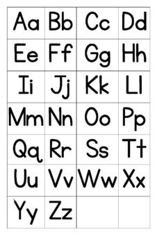 the alphabet is shown in black and white, with different letters on it's sides