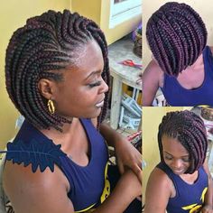 Ghanaian Braids, Short Bob Braids, Short Box Braids, Bob Braids, Afrikaanse Mode, Natural Hair Twists, Hair Twist Styles