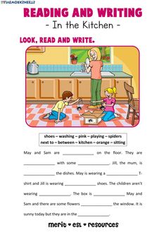 Reading And Writing Worksheets, Negative Sentences, Picture Comprehension, Reading Comprehension For Kids, English Grammar For Kids, Present Continuous, Reading Comprehension Lessons, Grammar For Kids