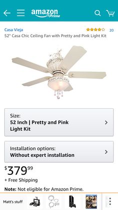 the ceiling fan is on sale for $ 99