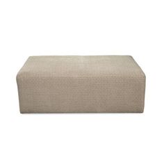 the footstool is made out of fabric