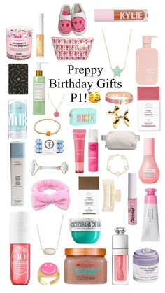 a collage of various items that say happy birthday gifts p i n t e