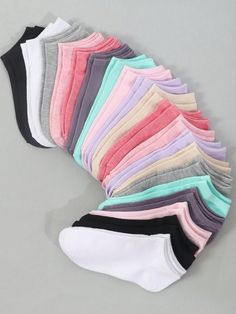 Multicolor  Collar  Tela   Embellished Casual Multicolor Soft Socks, Casual Soft Multicolor Socks, Short Socks Women, Colourful Socks, Kawaii Socks, Oc Outfits, Low Cut Socks, Ankle Socks Women, 2024 Christmas