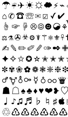 an image of different types of symbols