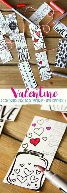 valentine's day crafts for kids to do with paper and scissors on the table